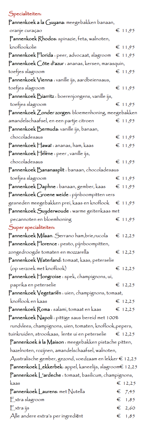 Pannenkoeken speciaal